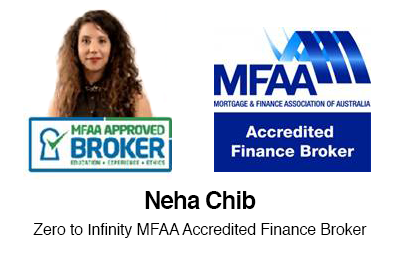 MFAA Approved Broker Neha Chib Zero to Infinity Mortgage Brokers Sydney